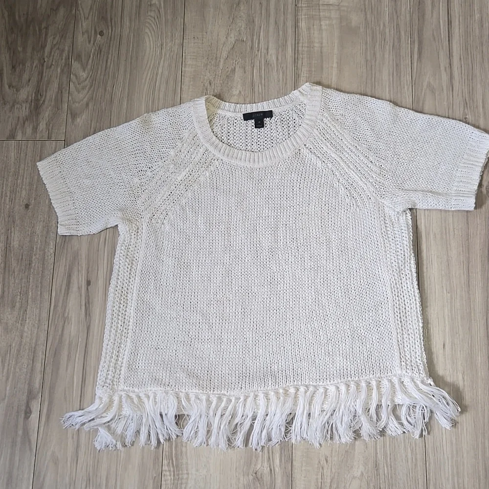 J. Crew White Knit Sweater